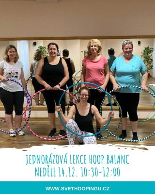 Přijďte si v neděli 14.12. na hodinu a půl odpočinout od předvánočního shonu 🎄🤗. Společně se rozhýbeme, zakroužíme si,...