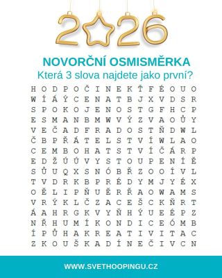 Tradiční novoroční osmisměrka je tu 🎉 První 3 slova, která najdete, charakterizují váš rok 2026. Tak jaká jsou ta vaše? 🤩...